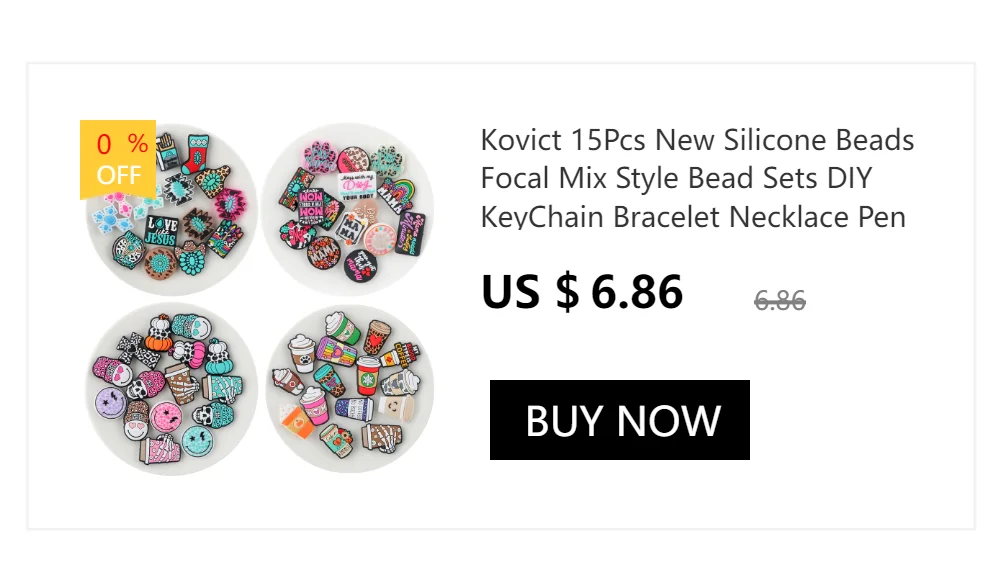 Kovict 9mm Round Silicone Beads 100/200/500/1000Pcs For Jewelry Making DIY Necklace Bracelet Earrings Etc Handmade Accessories