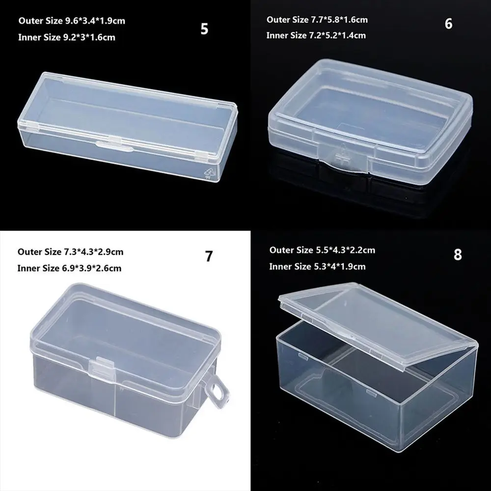 DiY Small Square Clear Plastic Storage Box For Jewelry Diamond Embroidery Craft Bead Pill Home Storage Accessories