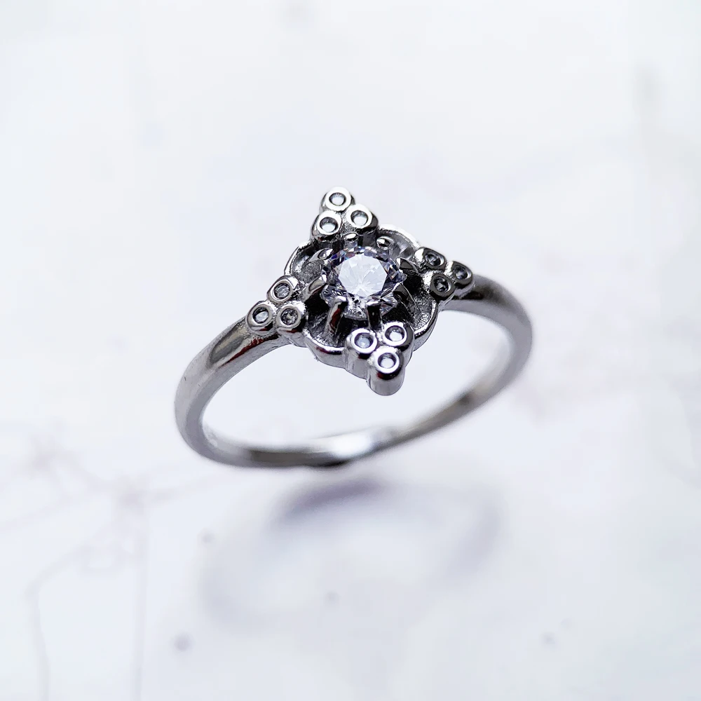 Ring Royalty White,Europe Style Fine Jewerly For Women,2022 Summer Brand New Magical Boho Gift In 925 Sterling Silver