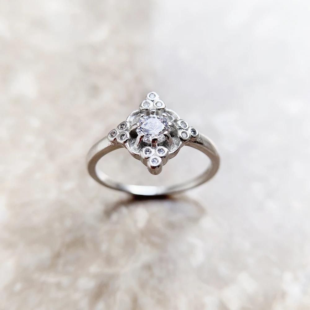 Ring Royalty White,Europe Style Fine Jewerly For Women,2022 Summer Brand New Magical Boho Gift In 925 Sterling Silver