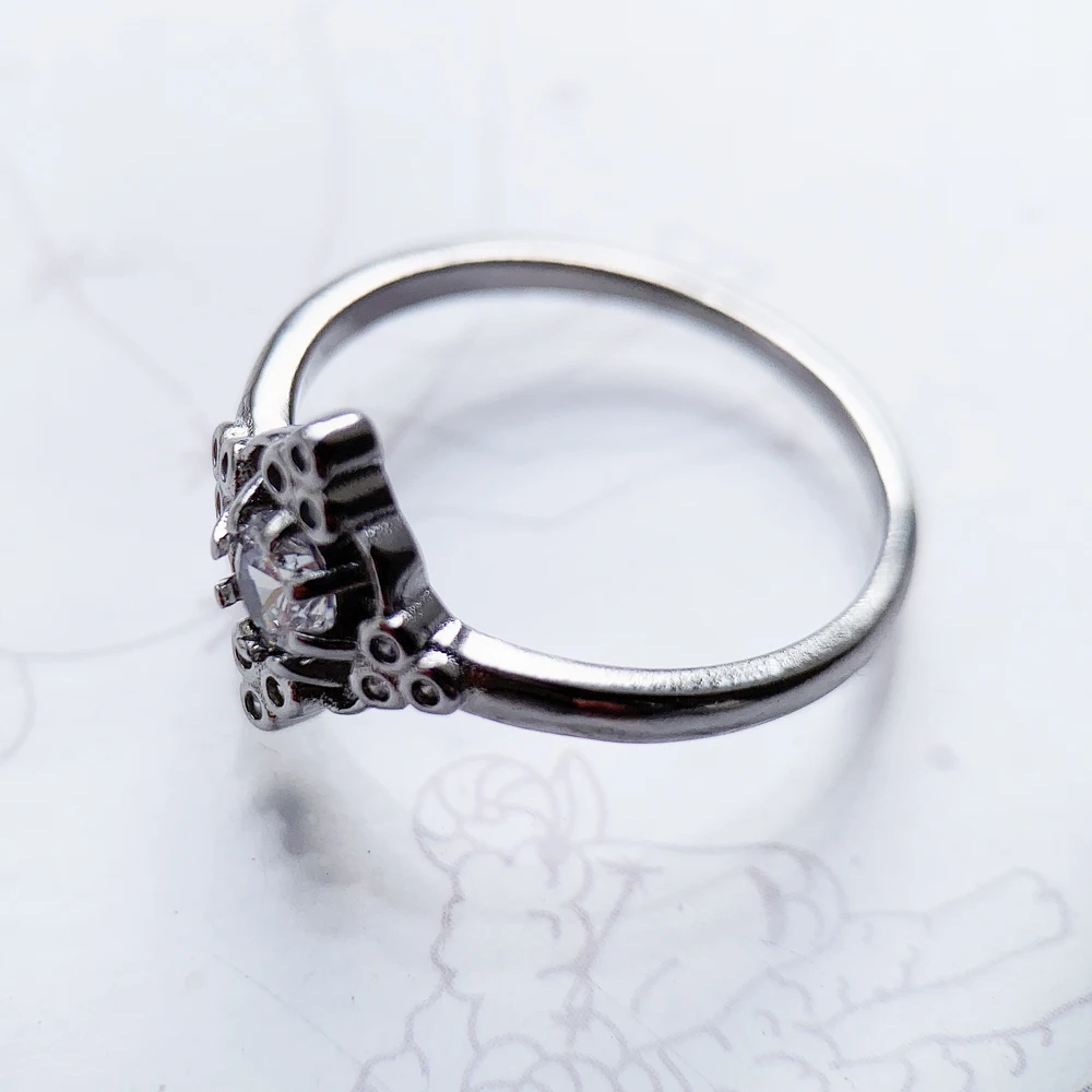 Ring Royalty White,Europe Style Fine Jewerly For Women,2022 Summer Brand New Magical Boho Gift In 925 Sterling Silver