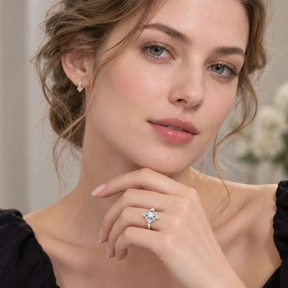 Ring Royalty White,Europe Style Fine Jewerly For Women,2022 Summer Brand New Magical Boho Gift In 925 Sterling Silver