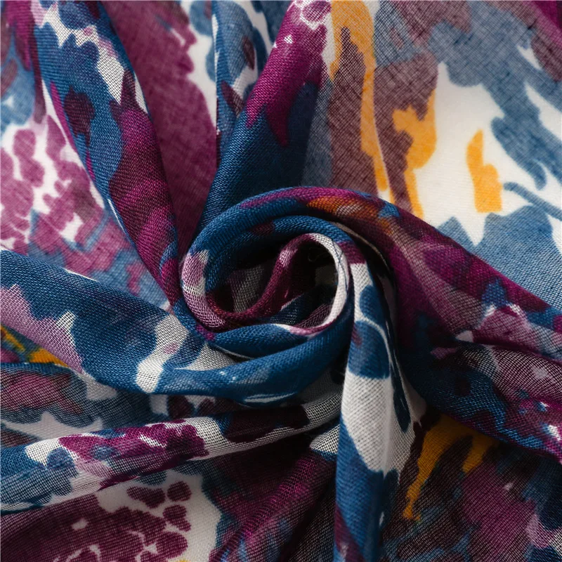 2025 Fashion Paisley Abstract Floral Tassel Viscose Shawl Scarf Lady High Quality Wrap Thin Pashmina Stole Muslim Hijab 180*90Cm