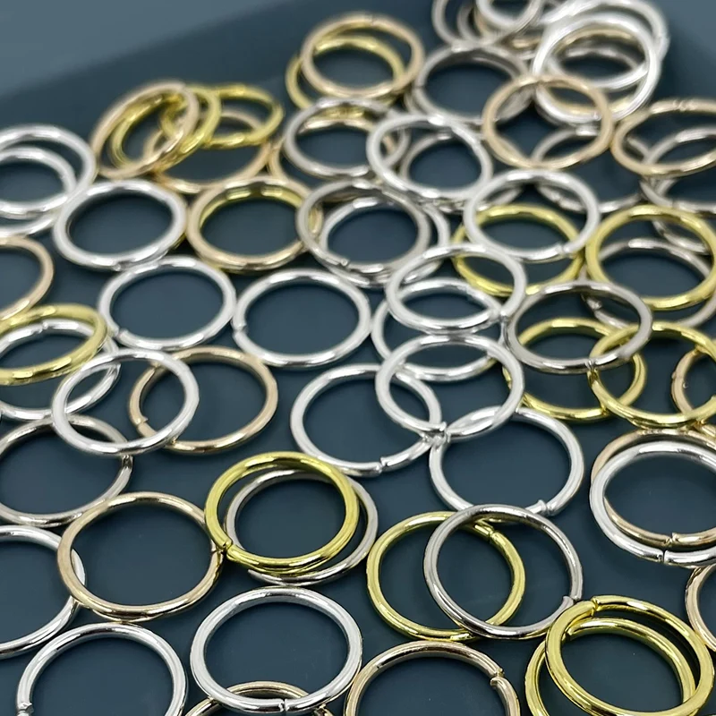 10mm 50Pcs Gold Silver Mix Color Hair Rings Dreadlock Beads Cuffs Opening Rings For Hair Accessories Styling Braider For Kids