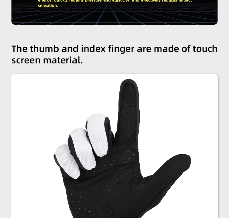 YKYWBIKE Breathable Cycling Gloves Touch Screen Riding MTB Bike Bicycle Gloves Motorcycle Winter Autumn Bike Long Finger Gloves