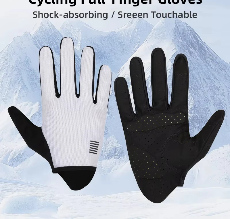 YKYWBIKE Breathable Cycling Gloves Touch Screen Riding MTB Bike Bicycle Gloves Motorcycle Winter Autumn Bike Long Finger Gloves