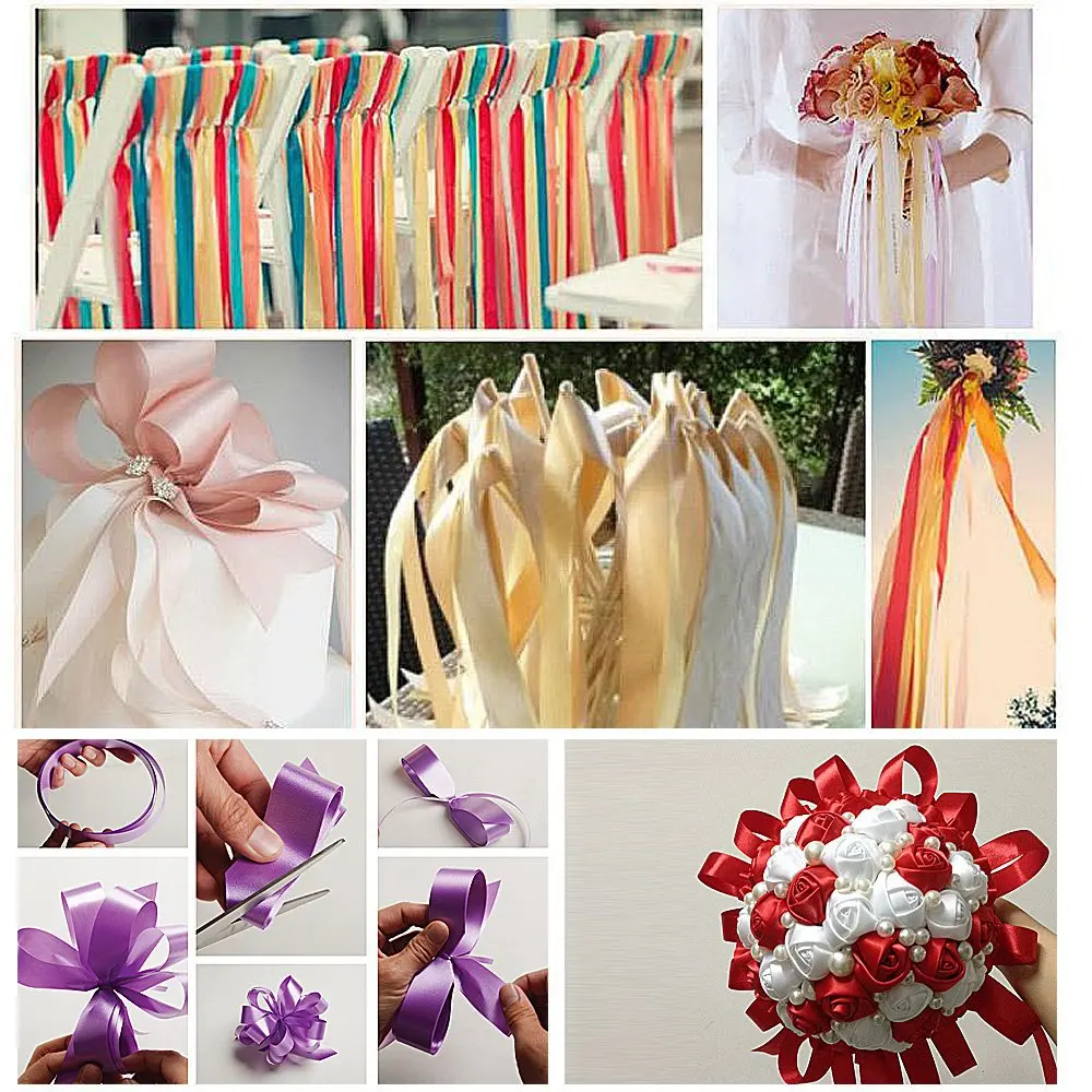 22meters 6mm 10mm 15mm 20mm 25mm 40mm 50mm Silk Satin Ribbons for Crafts Bow Handmade Gift Wrap Party Wedding Decorative