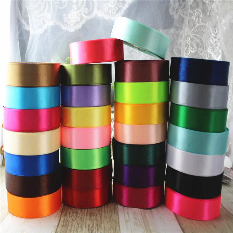 22meters 6mm 10mm 15mm 20mm 25mm 40mm 50mm Silk Satin Ribbons for Crafts Bow Handmade Gift Wrap Party Wedding Decorative