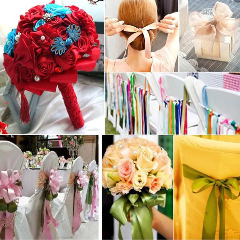 22meters 6mm 10mm 15mm 20mm 25mm 40mm 50mm Silk Satin Ribbons for Crafts Bow Handmade Gift Wrap Party Wedding Decorative