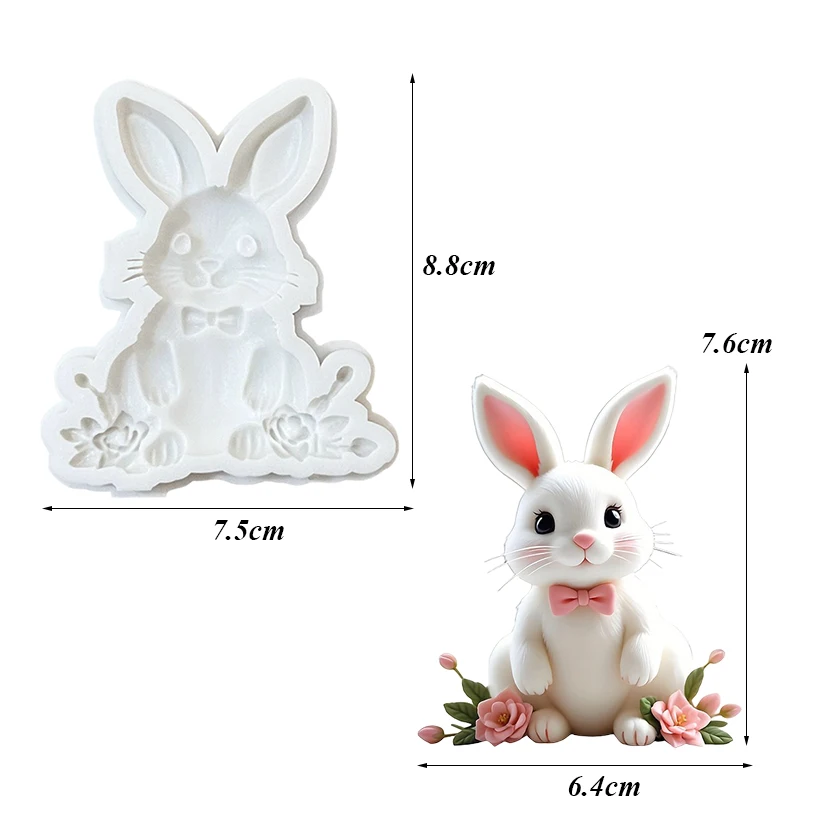 Easter Bunny Silicone Mold Sugarcraft Chocolate Cupcake Baking Mold Fondant Cake Decorating Tools