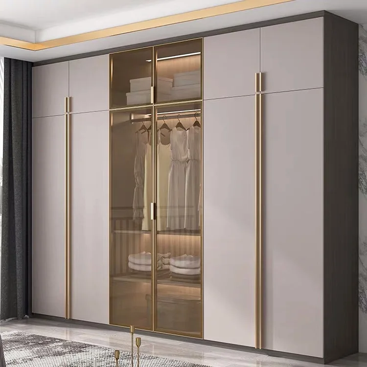 AOBITE Gold Wardrobe Dressers Cabinet Handles 500mm Aluminum Kitchen Cupboard Pulls Drawer Knobs Long Furniture Handle Hardware