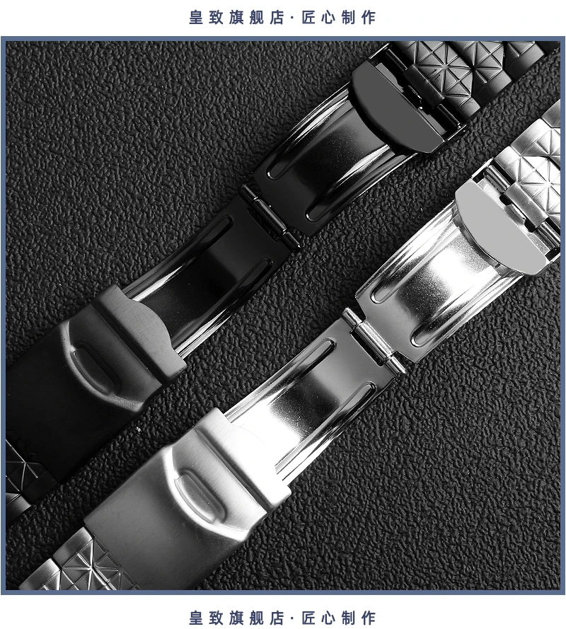 Fine steel watchband double convex mouth for Swatch watch YCS Yas YGS iron men's and women's steel watch strap 19 mm wristband