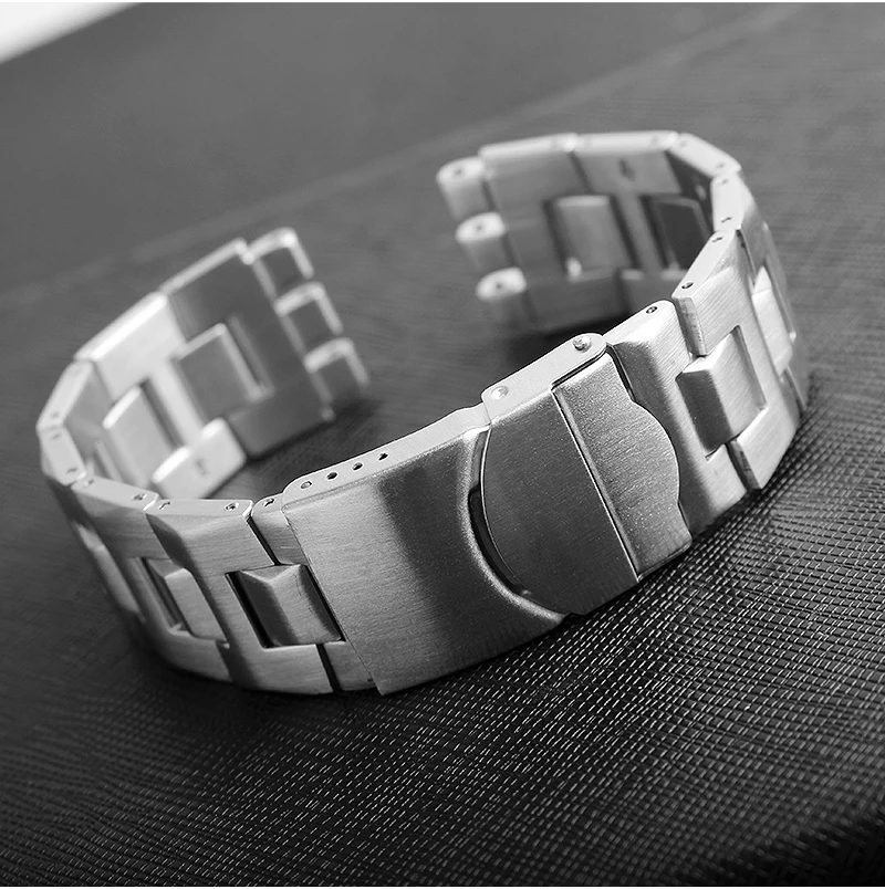 Fine steel watchband double convex mouth for Swatch watch YCS Yas YGS iron men's and women's steel watch strap 19 mm wristband