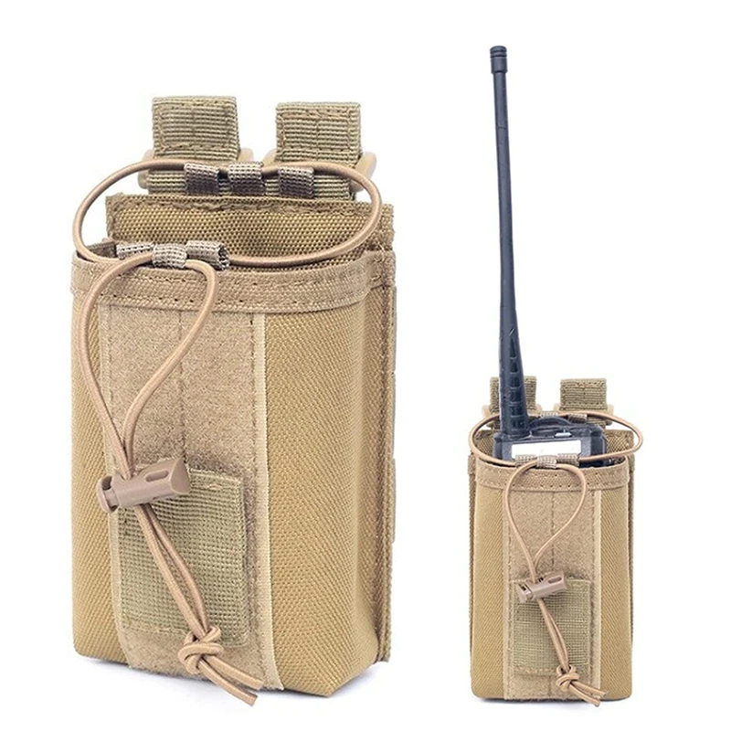 Tactical Radio Holder Molle Radio Pouch Case Heavy Duty Radios Holster Bag for Two Ways Walkie Talkies Baofeng Hunting Equipment