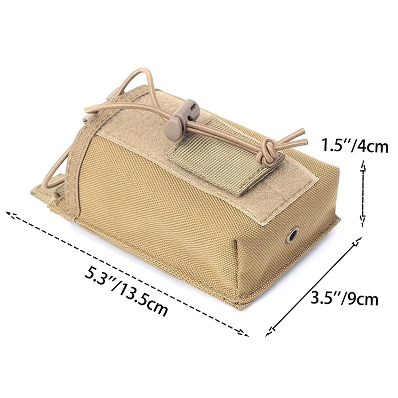 Tactical Radio Holder Molle Radio Pouch Case Heavy Duty Radios Holster Bag for Two Ways Walkie Talkies Baofeng Hunting Equipment