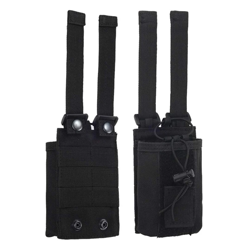 Tactical Radio Holder Molle Radio Pouch Case Heavy Duty Radios Holster Bag for Two Ways Walkie Talkies Baofeng Hunting Equipment