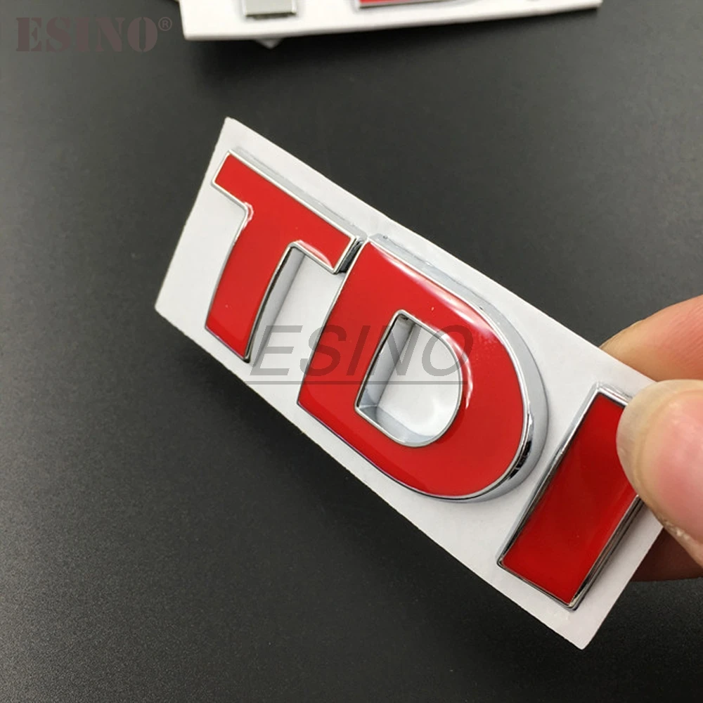3D TDI Turbo Direct Injection Car Trunk Zinc Alloy Emblem Rear Body Tailgate Accessories Adhesive Styling Badge For Volkawagen