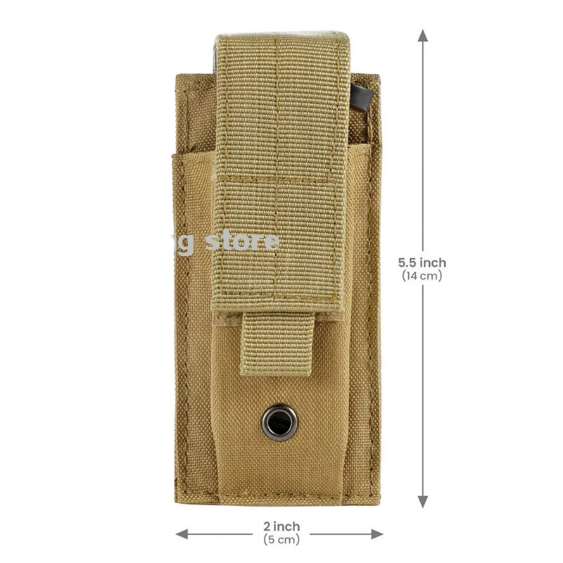 Tactical Molle Single Magazine Pouch 9mm Mag Holster Universal Pistol Mag Holster for G17 G19 M9 P226 Hunting Gear