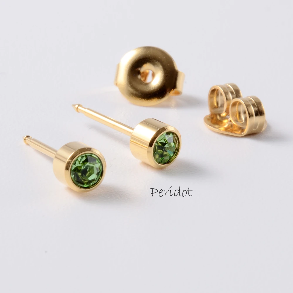 1Pair Fashion Surgical Steel Sterile Ear Piercing 24K Gold Plated Nickel-free Ear Cartilage Tragus Studs Earring Puncture Jewery