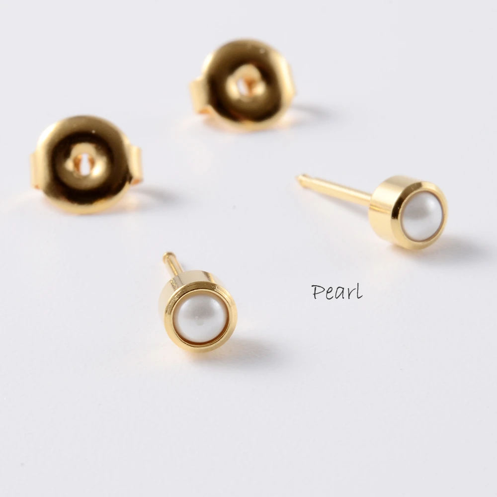 1Pair Fashion Surgical Steel Sterile Ear Piercing 24K Gold Plated Nickel-free Ear Cartilage Tragus Studs Earring Puncture Jewery