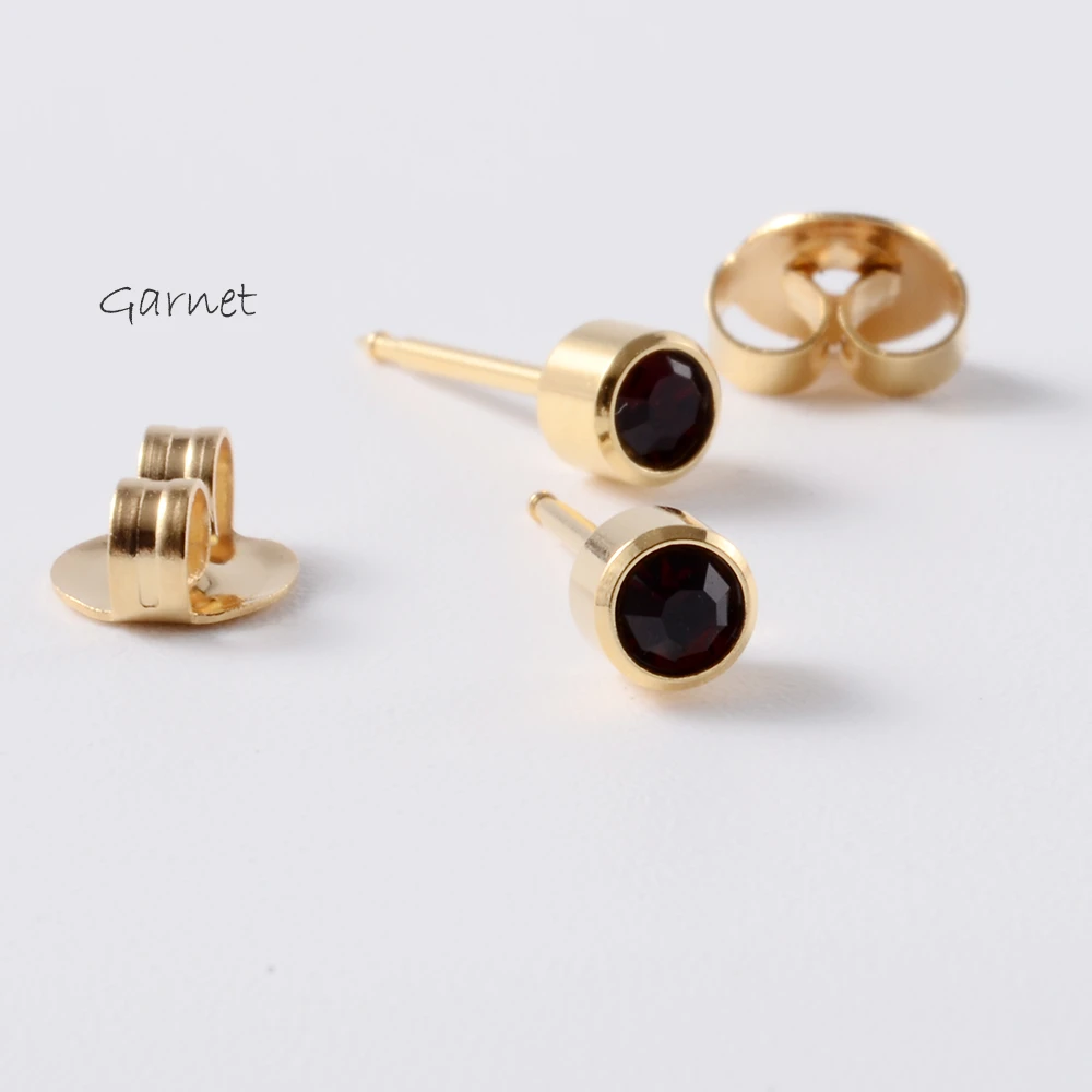 1Pair Fashion Surgical Steel Sterile Ear Piercing 24K Gold Plated Nickel-free Ear Cartilage Tragus Studs Earring Puncture Jewery