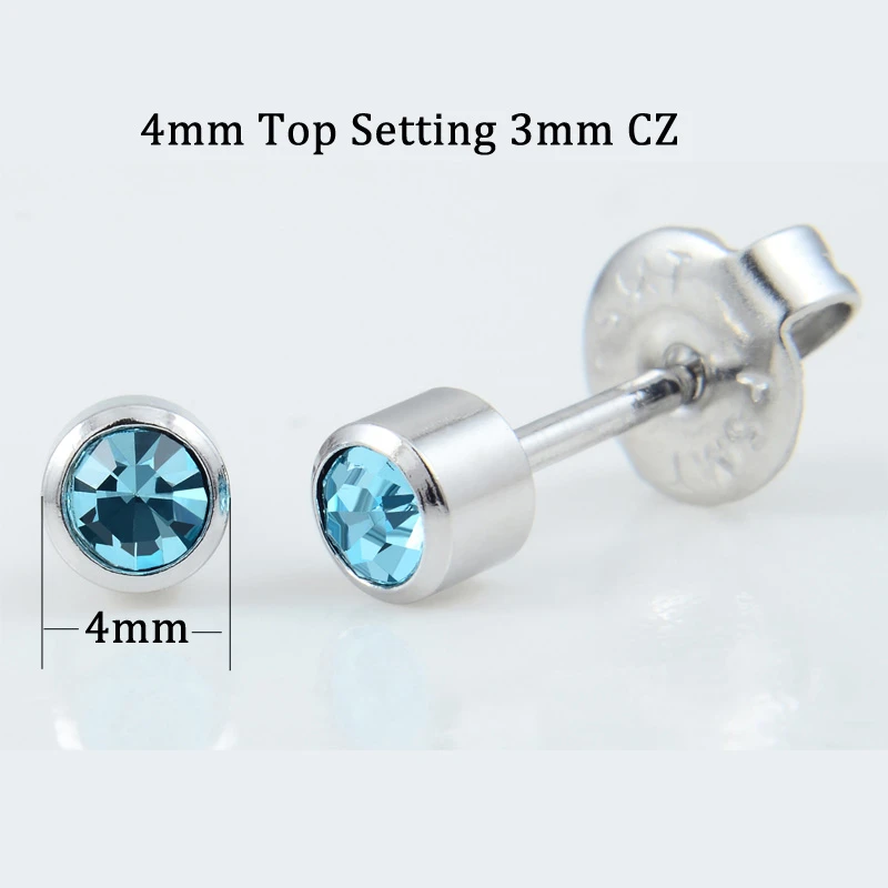 1Pair Fashion Surgical Steel Sterile Ear Piercing 24K Gold Plated Nickel-free Ear Cartilage Tragus Studs Earring Puncture Jewery
