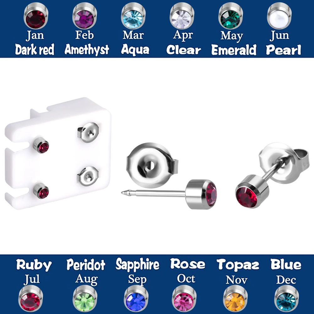 1Pair Fashion Surgical Steel Sterile Ear Piercing 24K Gold Plated Nickel-free Ear Cartilage Tragus Studs Earring Puncture Jewery