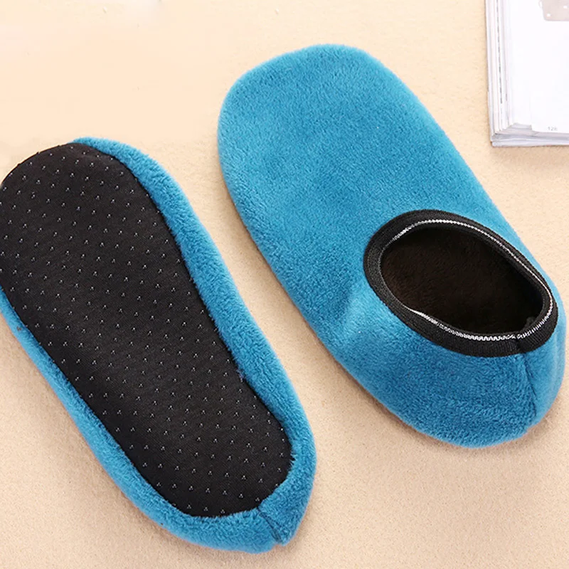 Qisin 1Pair New Arrived Fashion Warm Antiskid Thick Home Floor Socks Woman Warm Slippers Solid Color Sock Bedroom Shoes Slippers