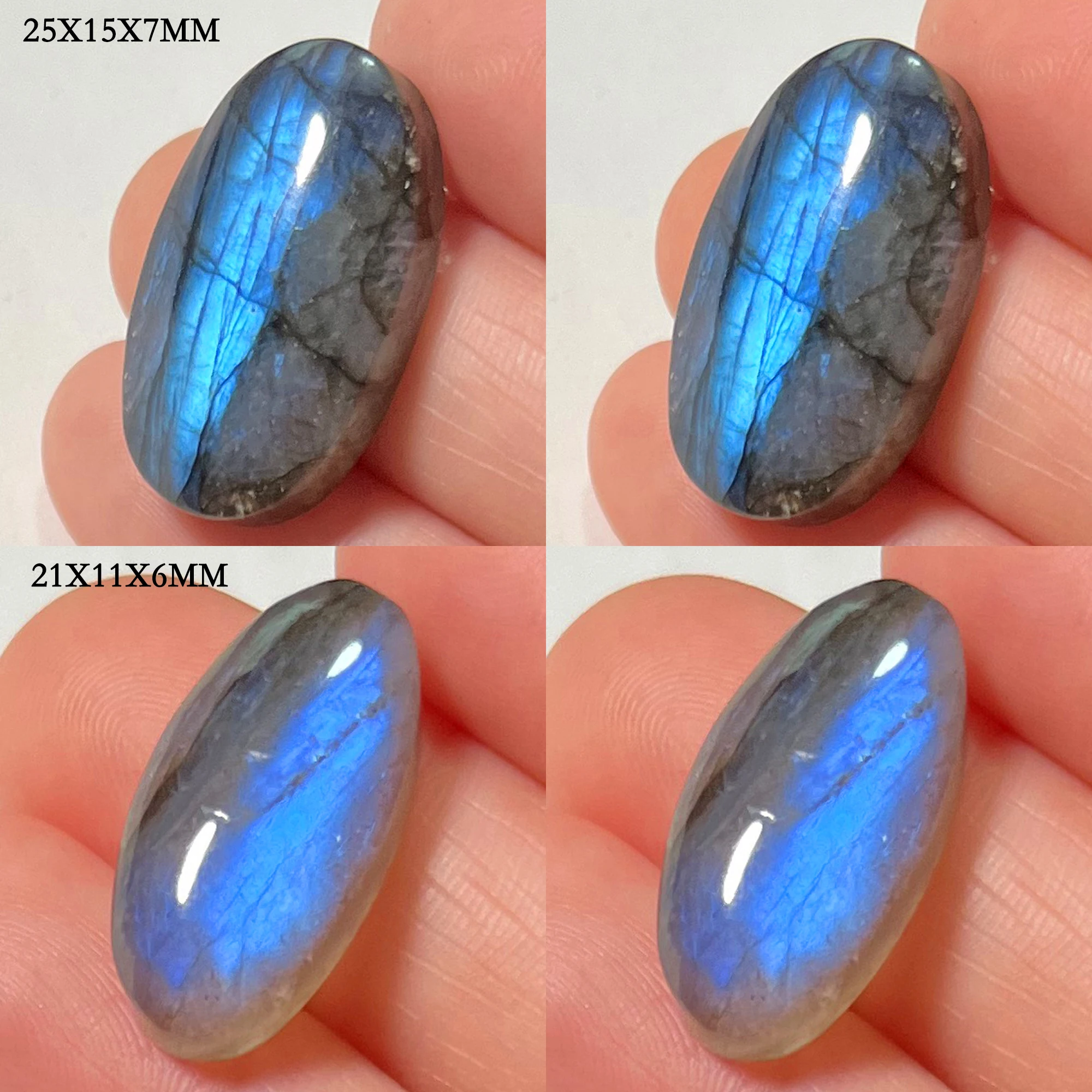 Wholesale Natural Stone Loose Beads Irregular Shape Bead Blue Purple Labradorite Cabochon 2-4Pcs/Lot