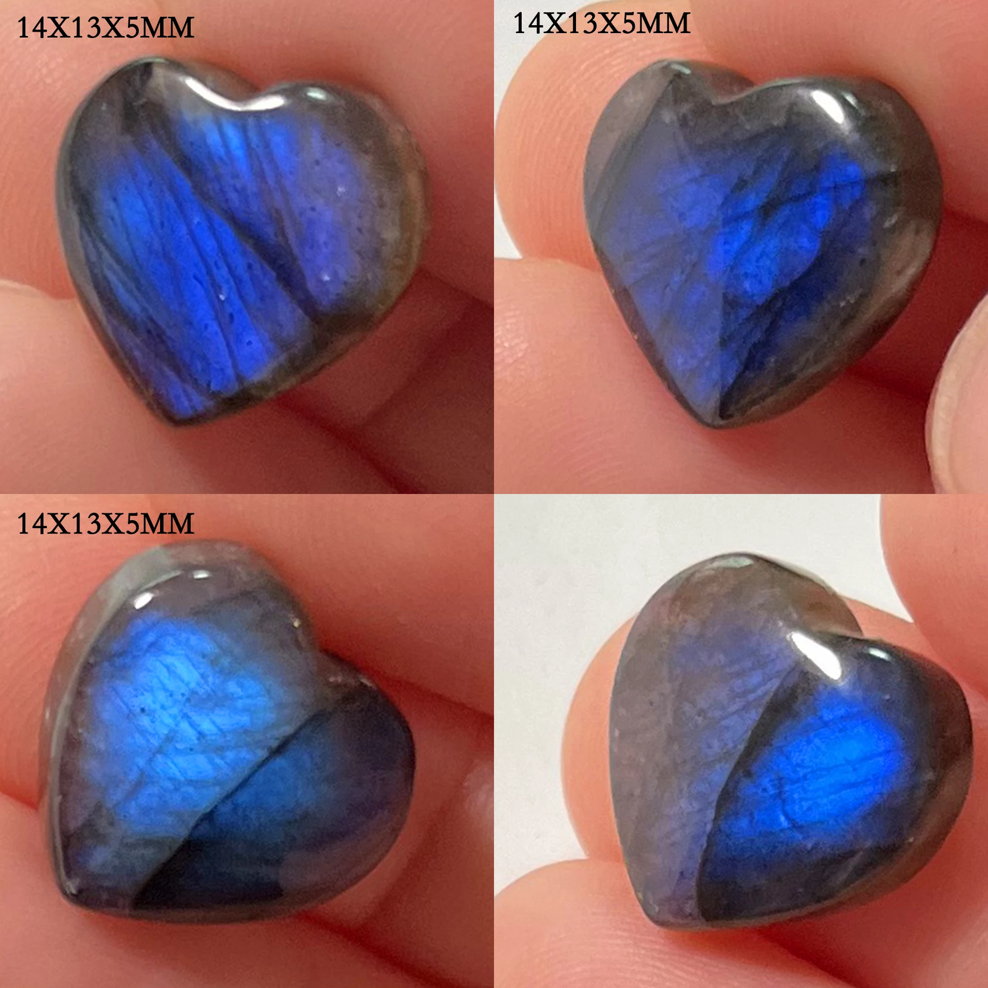 Wholesale Natural Stone Loose Beads Irregular Shape Bead Blue Purple Labradorite Cabochon 2-4Pcs/Lot