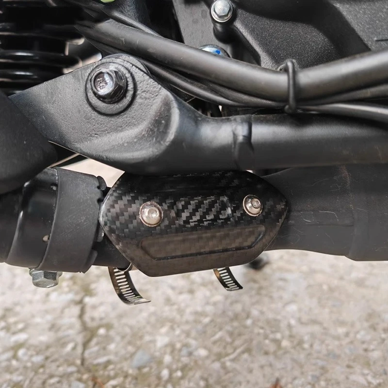 40-63mm Diameter Motorcycle Exhaust Muffler Carbon Fiber Protector Heat Shield Cover Guard Anti-scalding Cover For CB650F Z900