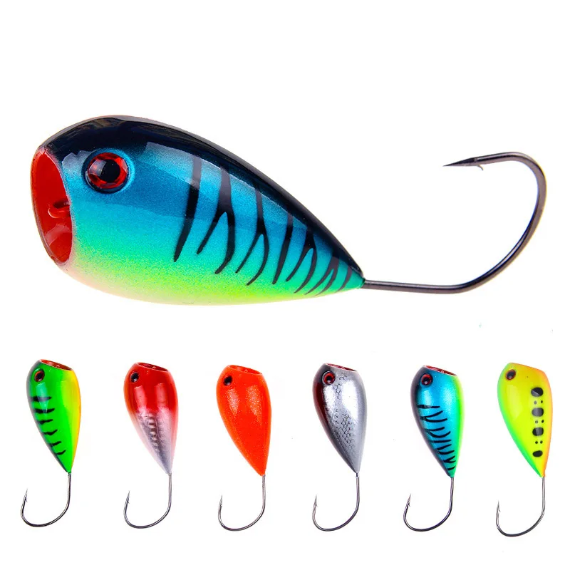 1Pcs/lot Big mouth 8cm 13g Popper Fishing Lure Crankbaits Artificial Baits Croatian EGG Floating Hard Bait with Single Hook