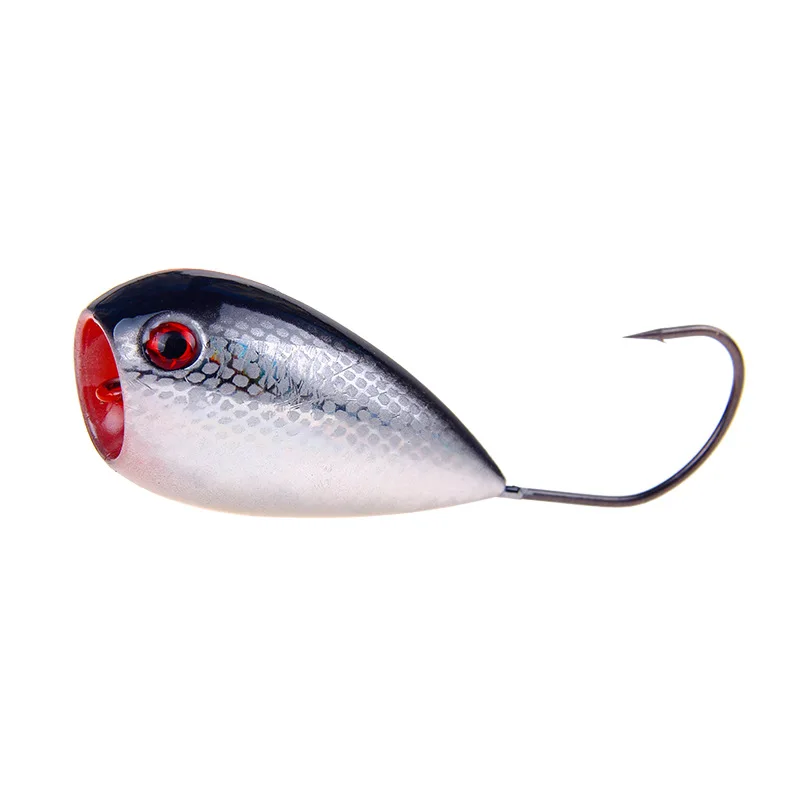 1Pcs/lot Big mouth 8cm 13g Popper Fishing Lure Crankbaits Artificial Baits Croatian EGG Floating Hard Bait with Single Hook