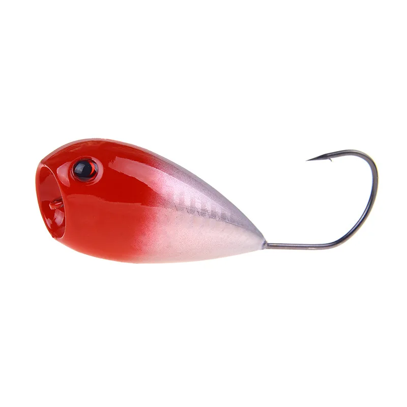 1Pcs/lot Big mouth 8cm 13g Popper Fishing Lure Crankbaits Artificial Baits Croatian EGG Floating Hard Bait with Single Hook
