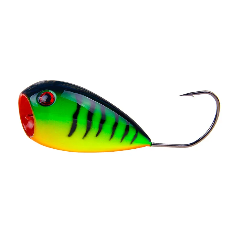 1Pcs/lot Big mouth 8cm 13g Popper Fishing Lure Crankbaits Artificial Baits Croatian EGG Floating Hard Bait with Single Hook