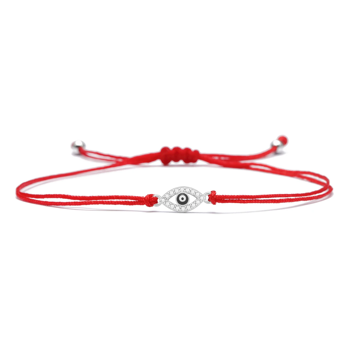 Cubic Zirconia 2021 New Fashion Rope Chain Hollow Out Turkish Evil Eye Women Charm Bracelet Adjustable Couple Bangle Party Gift