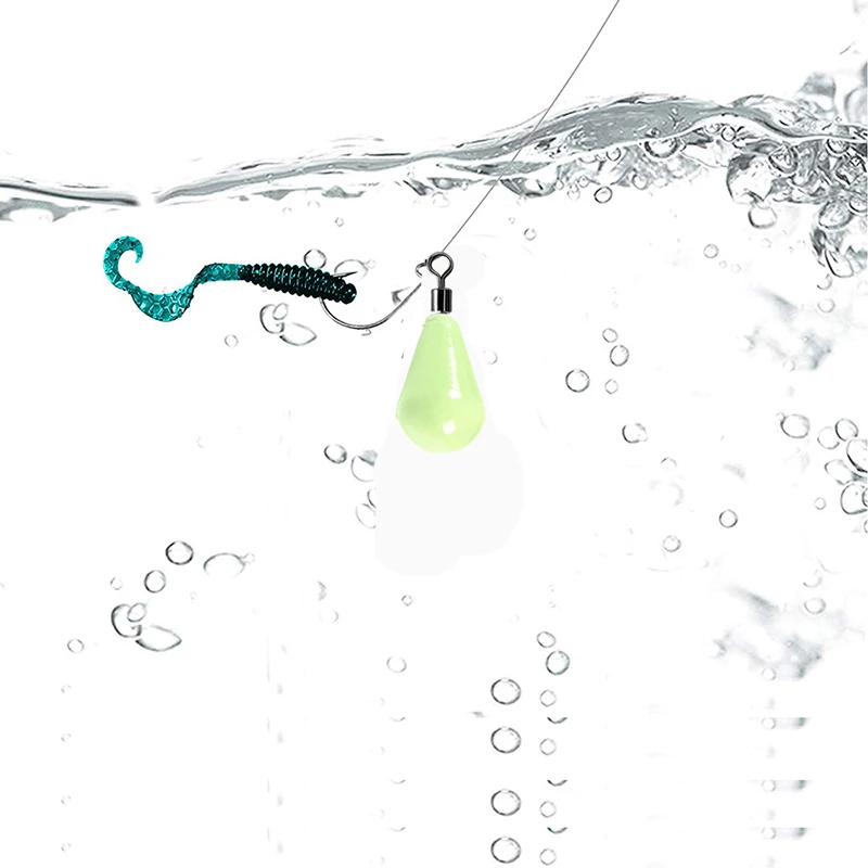 Luminous Fishing Weights Sinkers 11g-60g Water Drop 360 Degree Rotation Fishing Sinker Bass Fishing Accessories