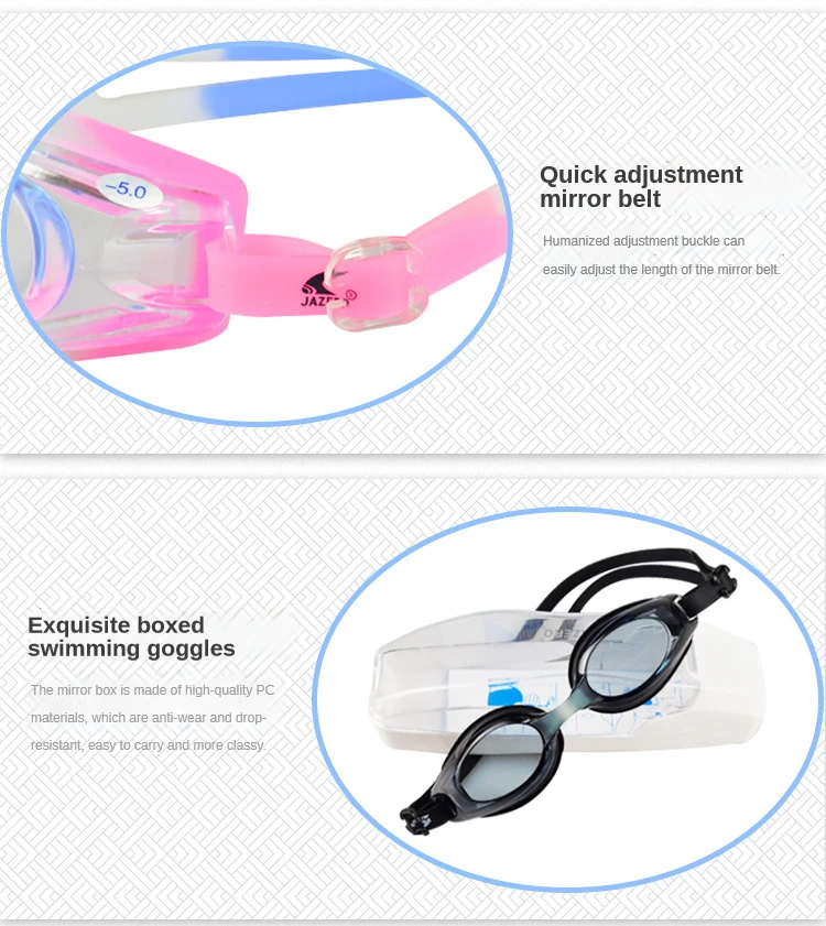 Kids Myopia Swimming Goggles for Boys Girls Ages 4-14 (Approximate) with Anti-fog Spray Swim Glasses Eyewear