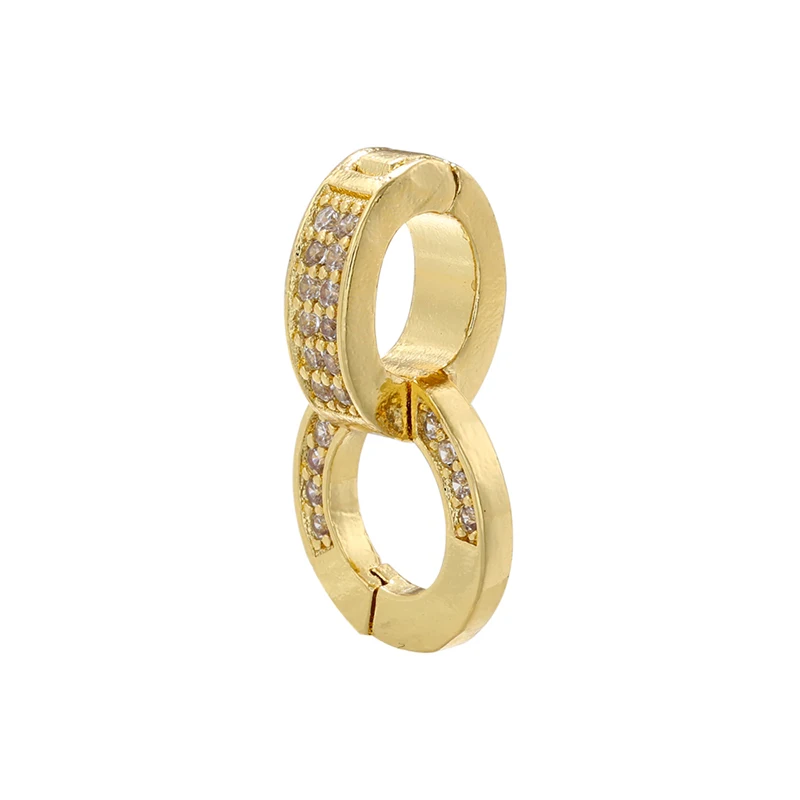 ZHUKOU NEW gold color round hooks for women DIY handmade necklace Jewelry hooks accessories supplies wholesale VK129