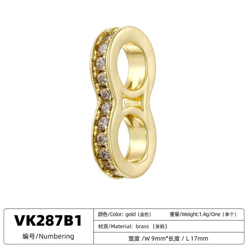 ZHUKOU NEW gold color round hooks for women DIY handmade necklace Jewelry hooks accessories supplies wholesale VK129