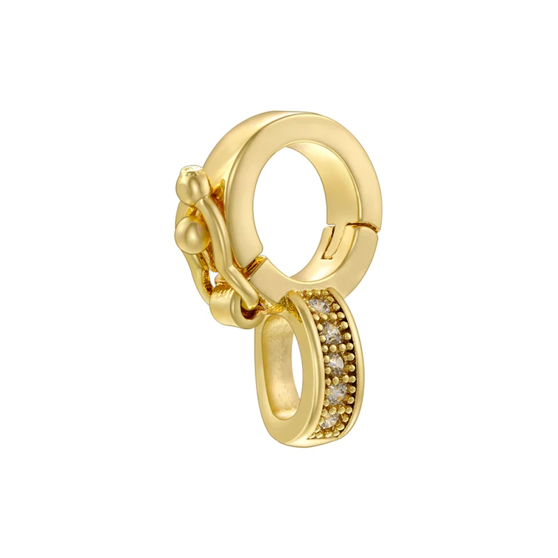ZHUKOU NEW gold color round hooks for women DIY handmade necklace Jewelry hooks accessories supplies wholesale VK129