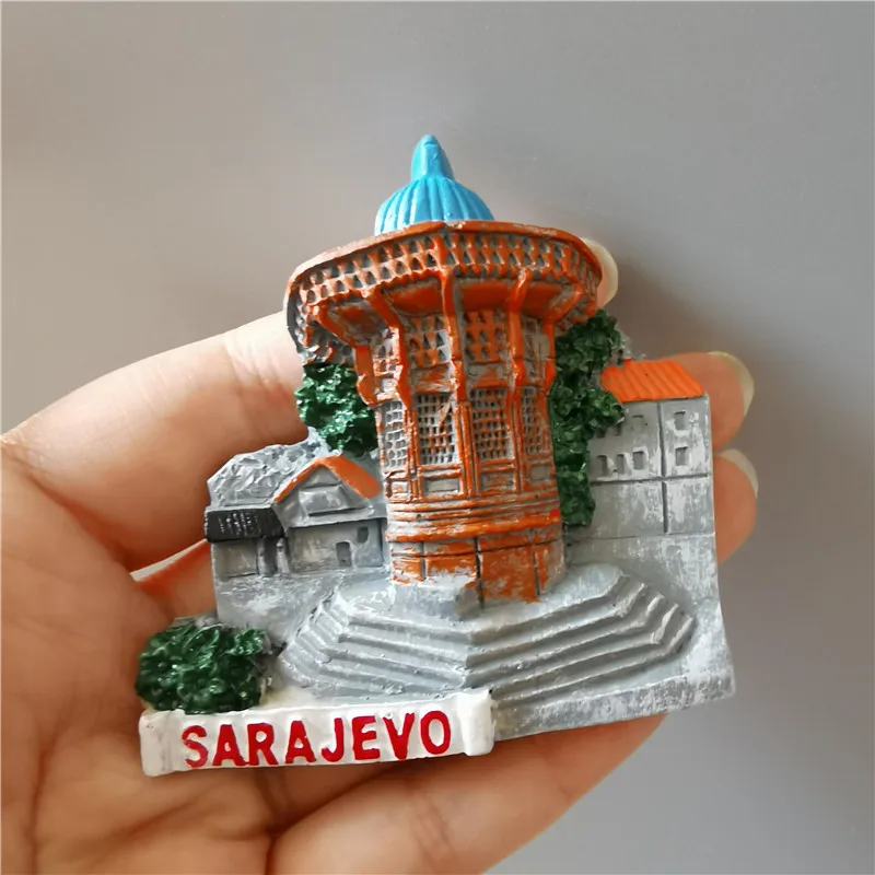 Bosnia and Herzegovina Fridge Magnets Sarajevo Mostar Neretva River BIH Tourist Souvenir Refrigerator Magnets Collection Gifts