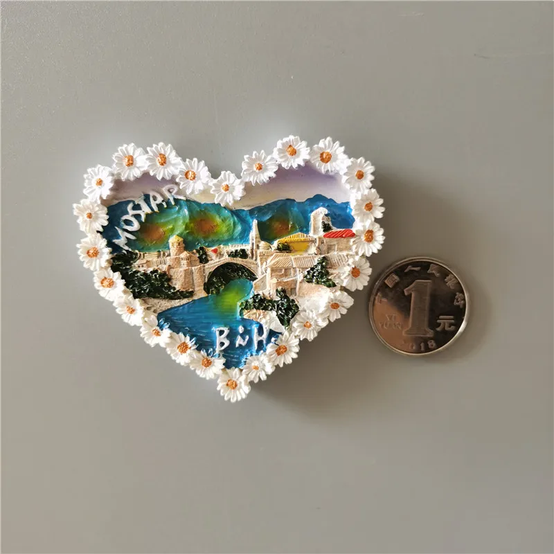 Bosnia and Herzegovina Fridge Magnets Sarajevo Mostar Neretva River BIH Tourist Souvenir Refrigerator Magnets Collection Gifts