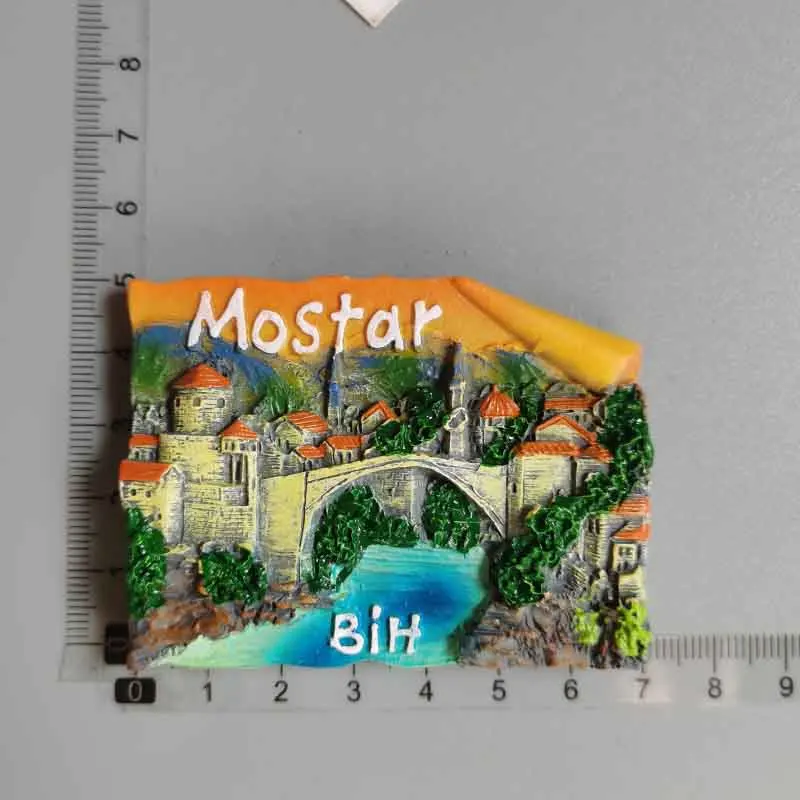 Bosnia and Herzegovina Fridge Magnets Sarajevo Mostar Neretva River BIH Tourist Souvenir Refrigerator Magnets Collection Gifts