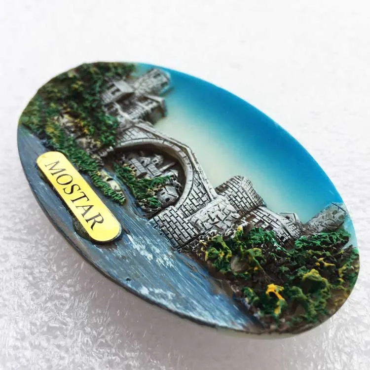 Bosnia and Herzegovina Fridge Magnets Sarajevo Mostar Neretva River BIH Tourist Souvenir Refrigerator Magnets Collection Gifts