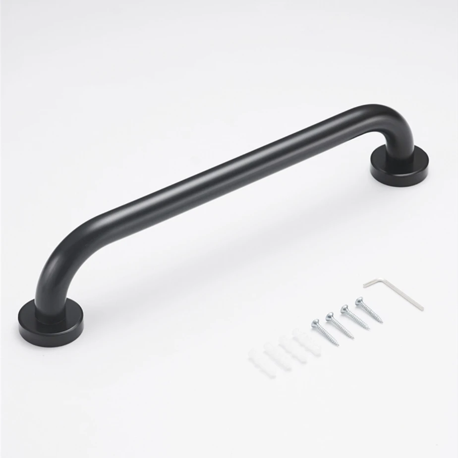 Black/White Barrier-free Handrail Aluminum Bathroom Stair Grab Elderly/Children Bathtub Safety Booster Handle Non-slip Armrest