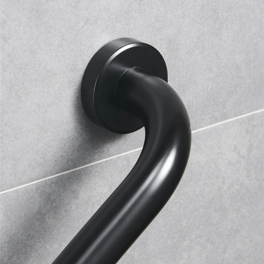 Black/White Barrier-free Handrail Aluminum Bathroom Stair Grab Elderly/Children Bathtub Safety Booster Handle Non-slip Armrest