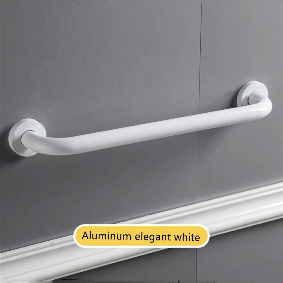 Black/White Barrier-free Handrail Aluminum Bathroom Stair Grab Elderly/Children Bathtub Safety Booster Handle Non-slip Armrest