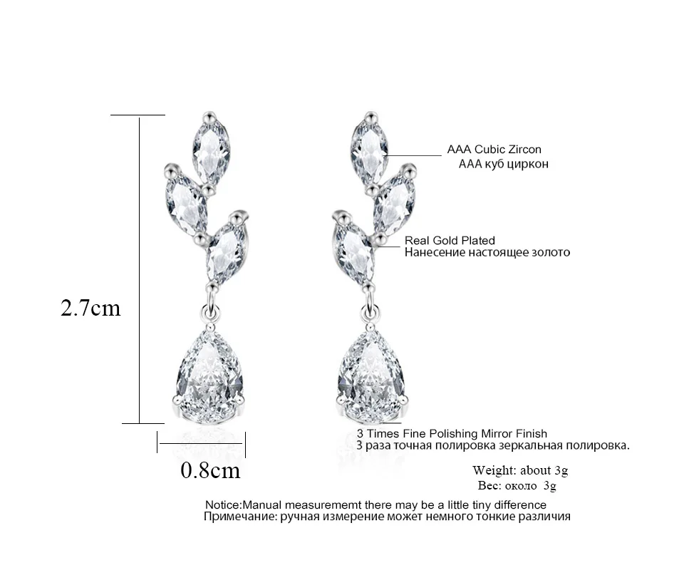 ZAKOL Vintage Flower Shape Zircon Water Drop Crystal Pendant Dangle Women's Earrings Bridal Wedding Jewelry 2026 Trend