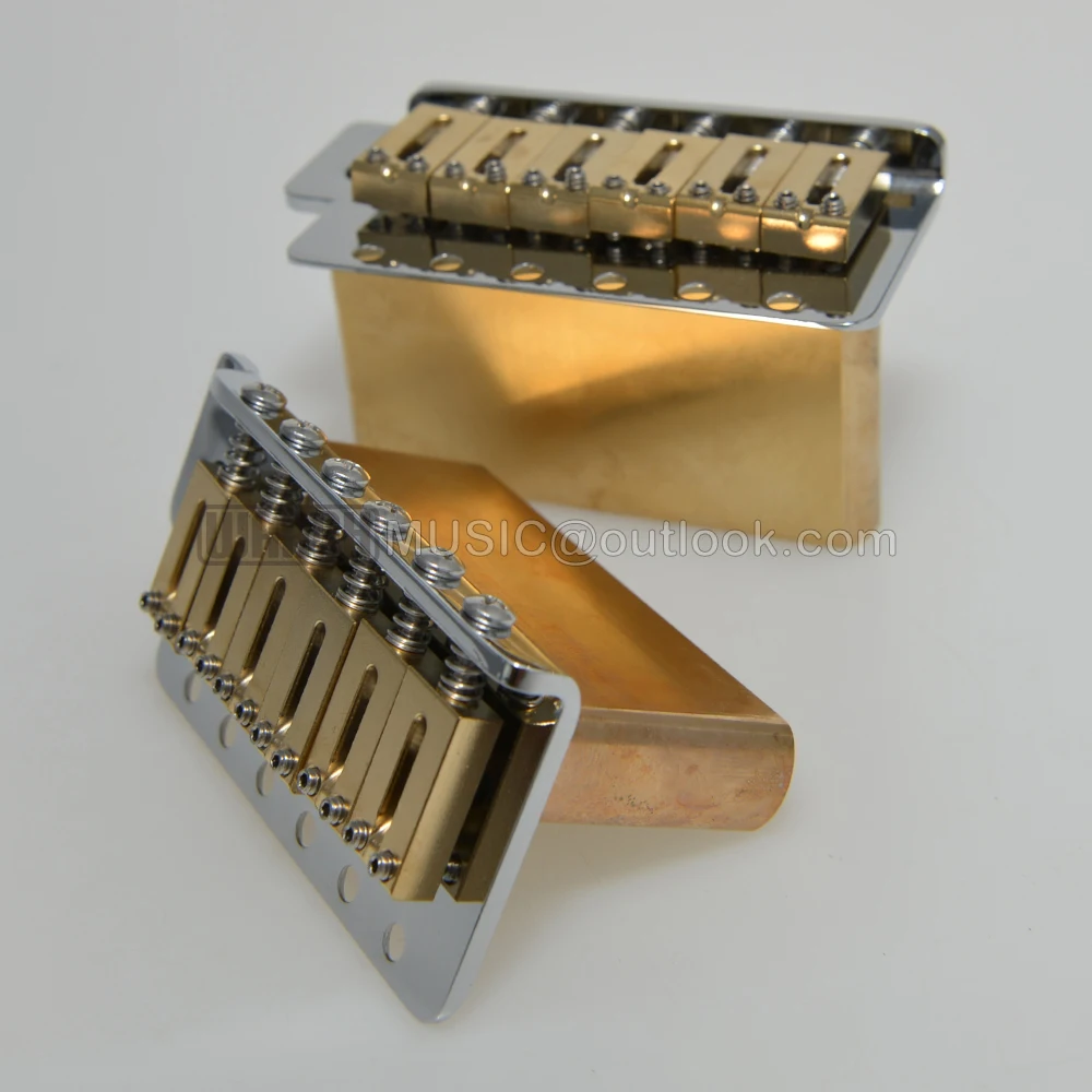 clearance sale!Guitar Tremolo Bridge 36mm 42mm Brass Saddle Stainless Steel Plate Finishing For ST Guitar CNC Machined